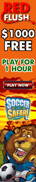 Play the new microgaming slot - Soccer Safari at Red Flush Casino