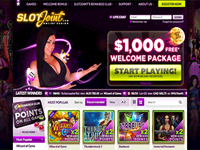 Play Over 300 Slots at SlotJoint Online Casino
